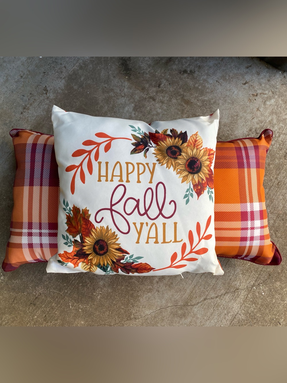Happy Fall Y'all Decorative Outdoor Pillow Set